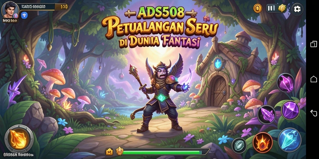 Tampilan gameplay ADS508 menampilkan petualangan yang mendebarkan di dunia fantasi.