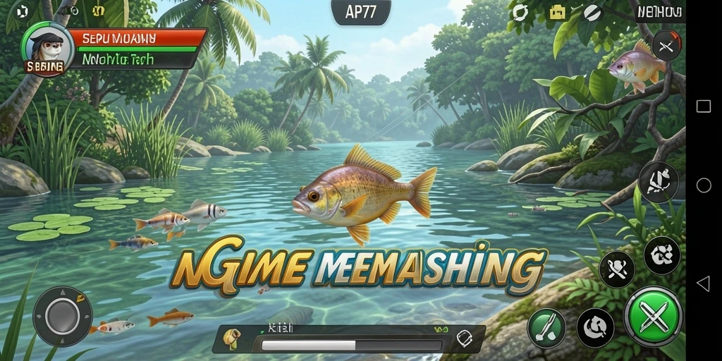 Tampilan gameplay memancing yang seru dan menarik di API77.