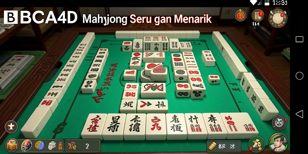 Tampilan gameplay menarik dari BBCA4D dengan ubin Mahjong.