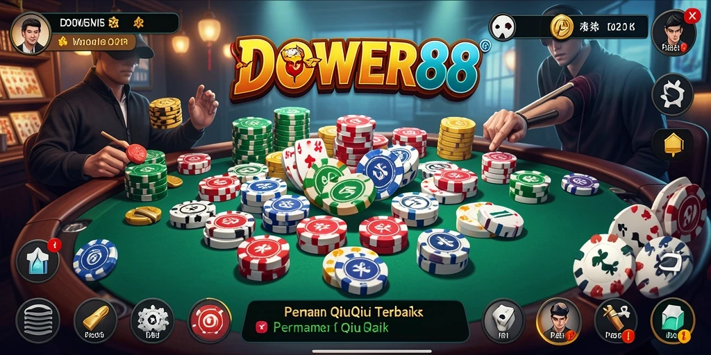 Tampilan permainan QiuQiu yang seru dan menarik di DOWER88.