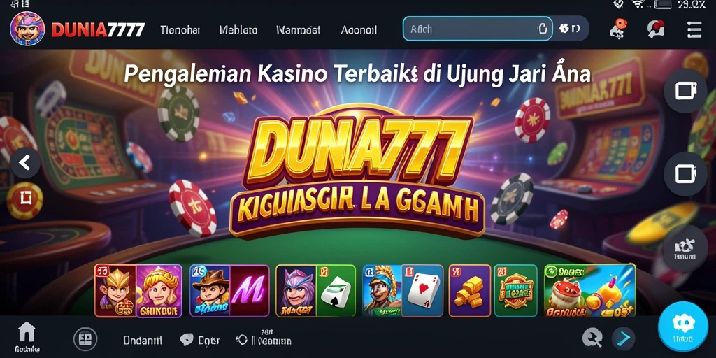 Tampilan gameplay mendebarkan dari DUNIA777 di kasino virtual.