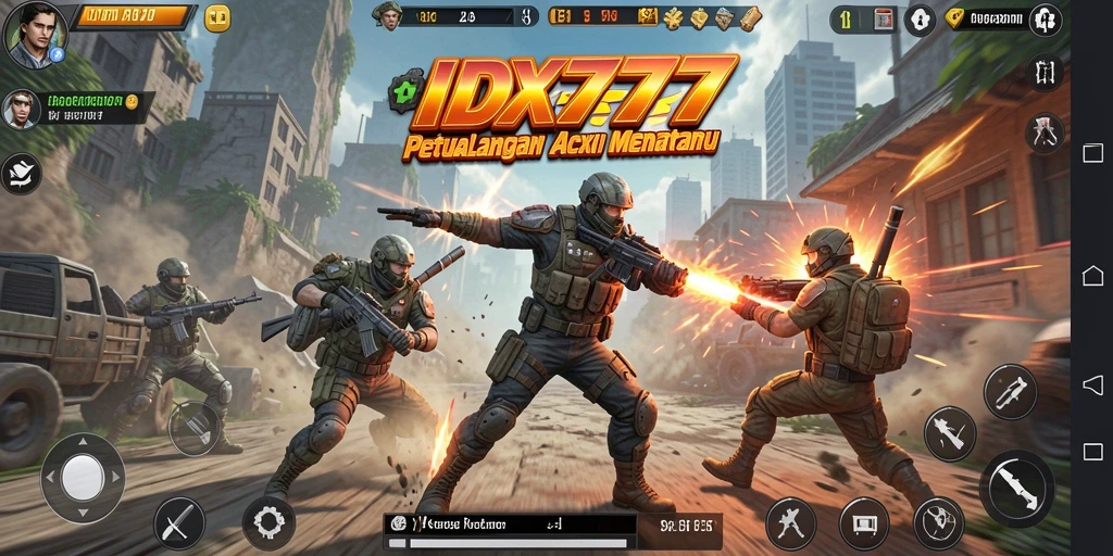 Tampilan mendebarkan dari gameplay Action IDX777.