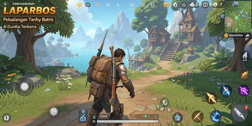 Tampilan menakjubkan dari gameplay LAPARBOS di dunia terbuka yang luas.