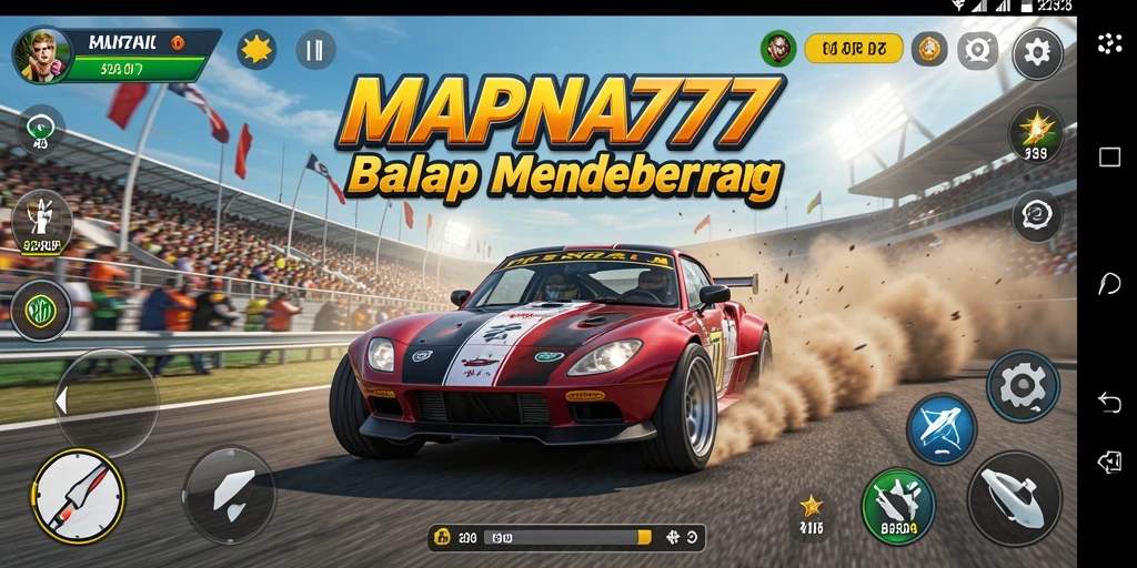 Gameplay seru dari MAPNA777 yang menunjukkan balapan mendebarkan.