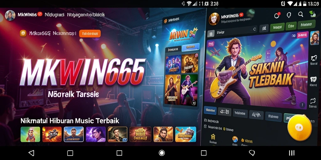 Gameplay MKWIN666 dengan berbagai fitur musik interaktif.