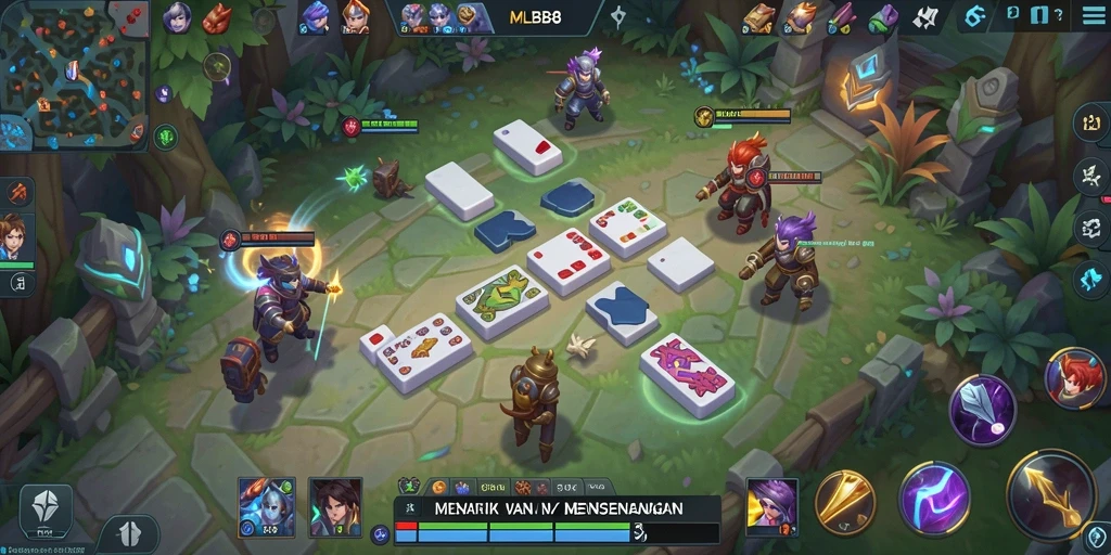 Screenshot gameplay MLBB8 menampilkan keseruan bermain Domino.