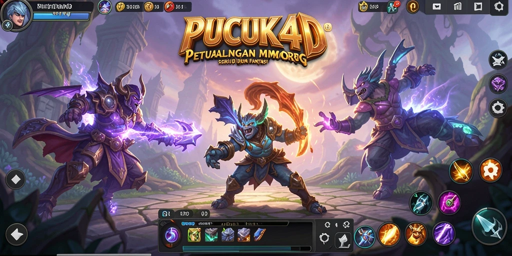 Screenshot gameplay PUCUK4D menampilkan aksi bertarung yang seru dan grafis menawan.