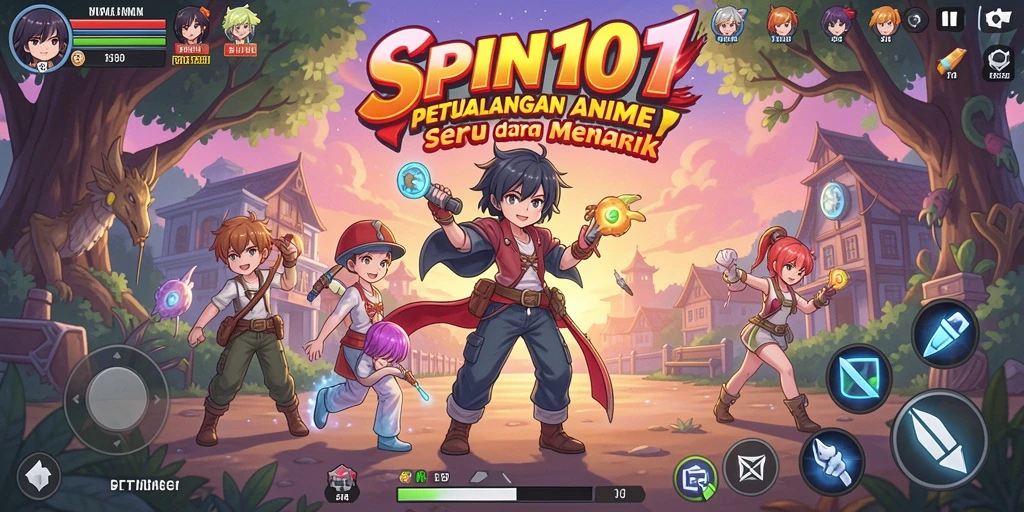 Tampilan gameplay SPIN101 yang memukau dengan karakter Anime yang dinamis.